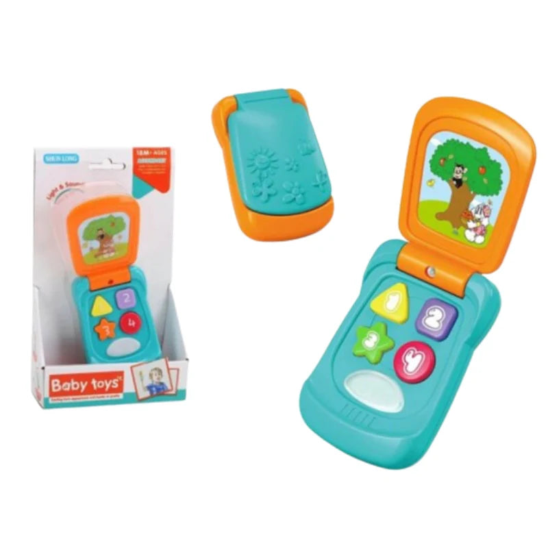 Baby Flip Phone Toy With Light & Sound