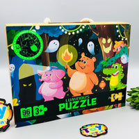 Thumbnail for 96Pcs Glow-In-The-Dark Cartoon Puzzles