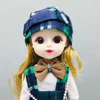 Thumbnail for 11* Inches Premium Movable Joints Doll With Transparent Packaging