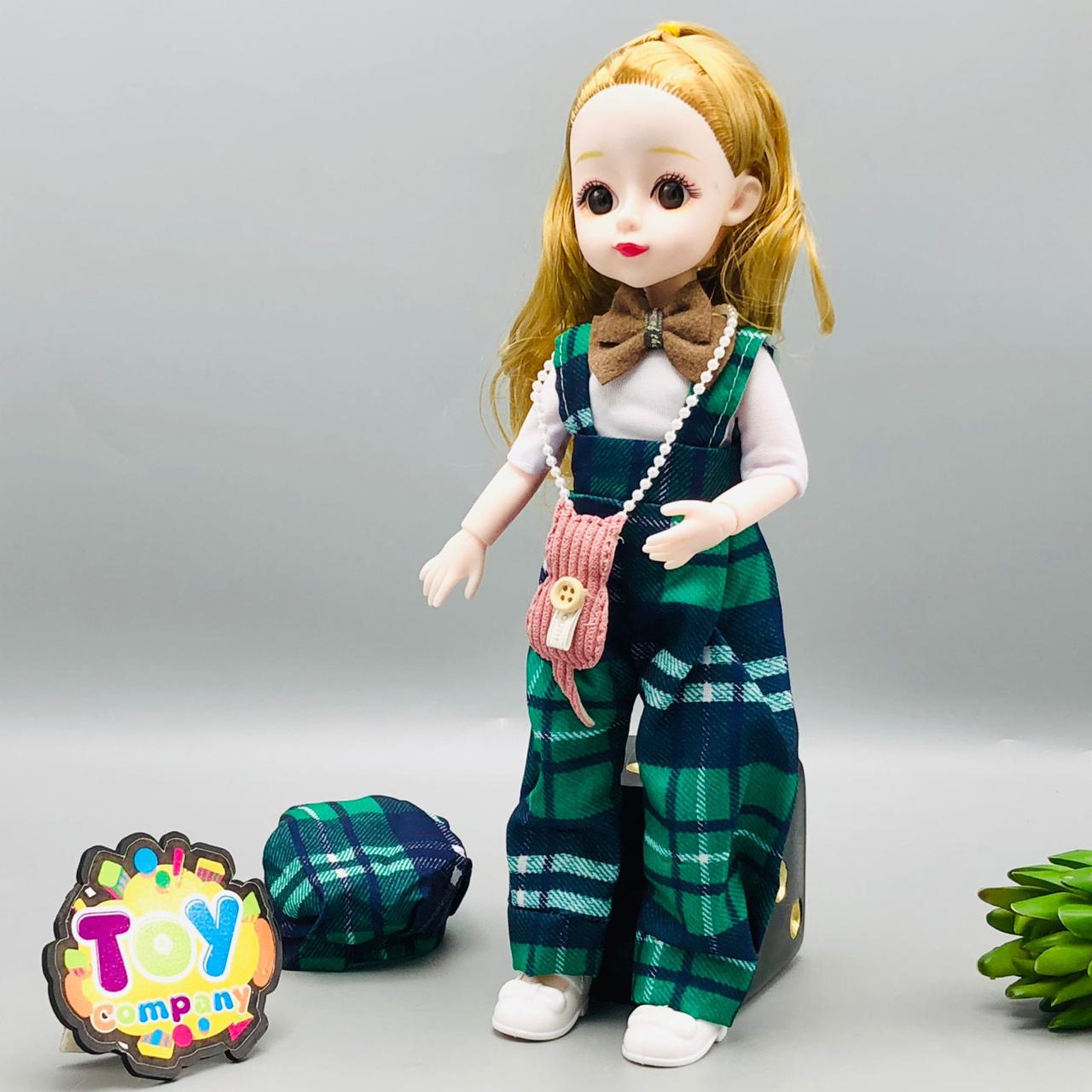 11* Inches Premium Movable Joints Doll With Transparent Packaging