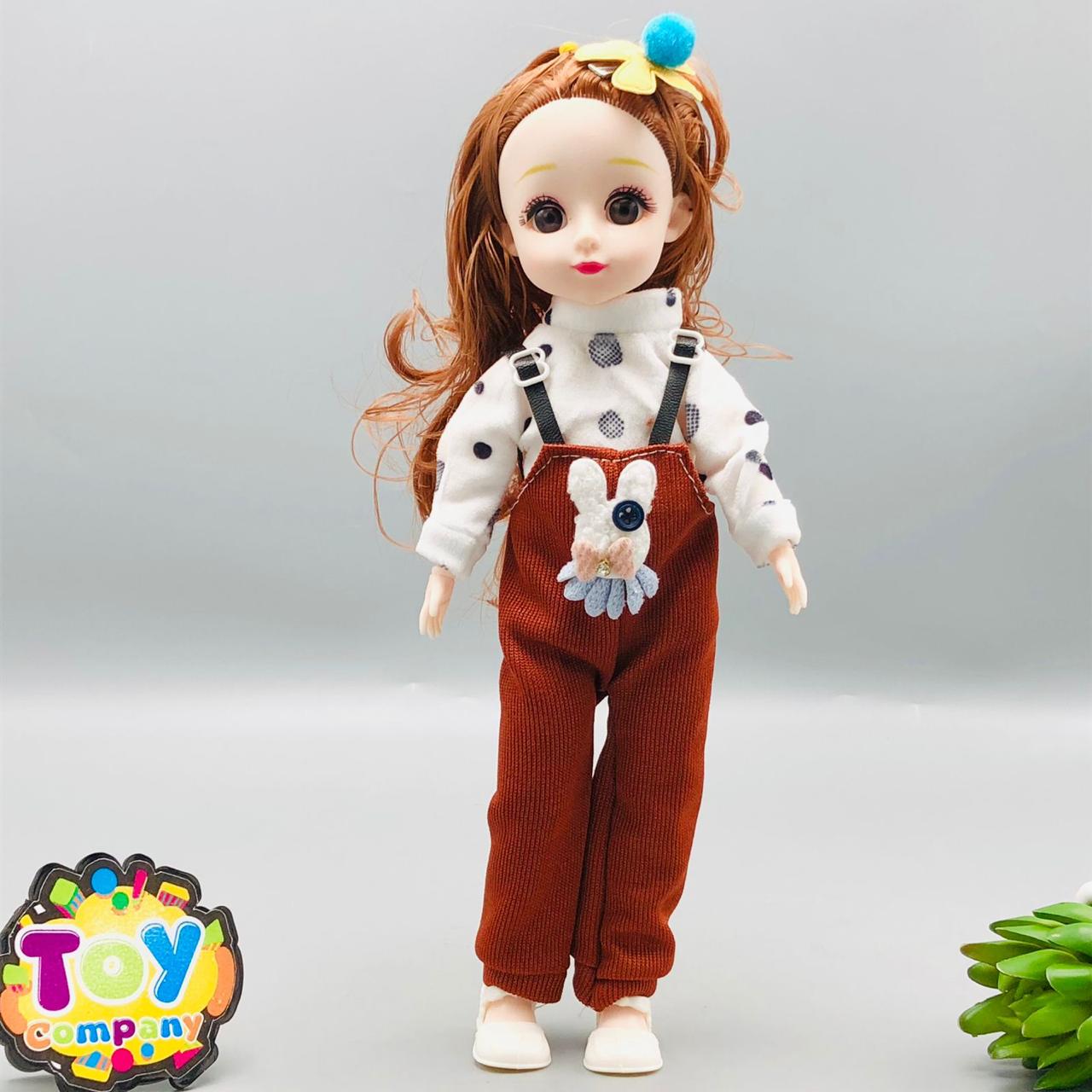 11* Inches Premium Movable Joints Doll With Transparent Packaging