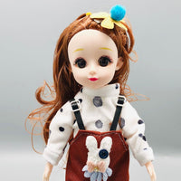 Thumbnail for 11* Inches Premium Movable Joints Doll With Transparent Packaging