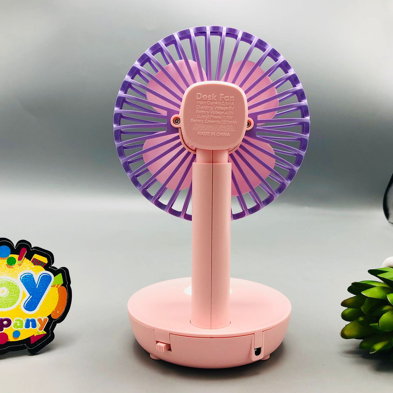 Rechargeable Night Light Mini Desktop Fan