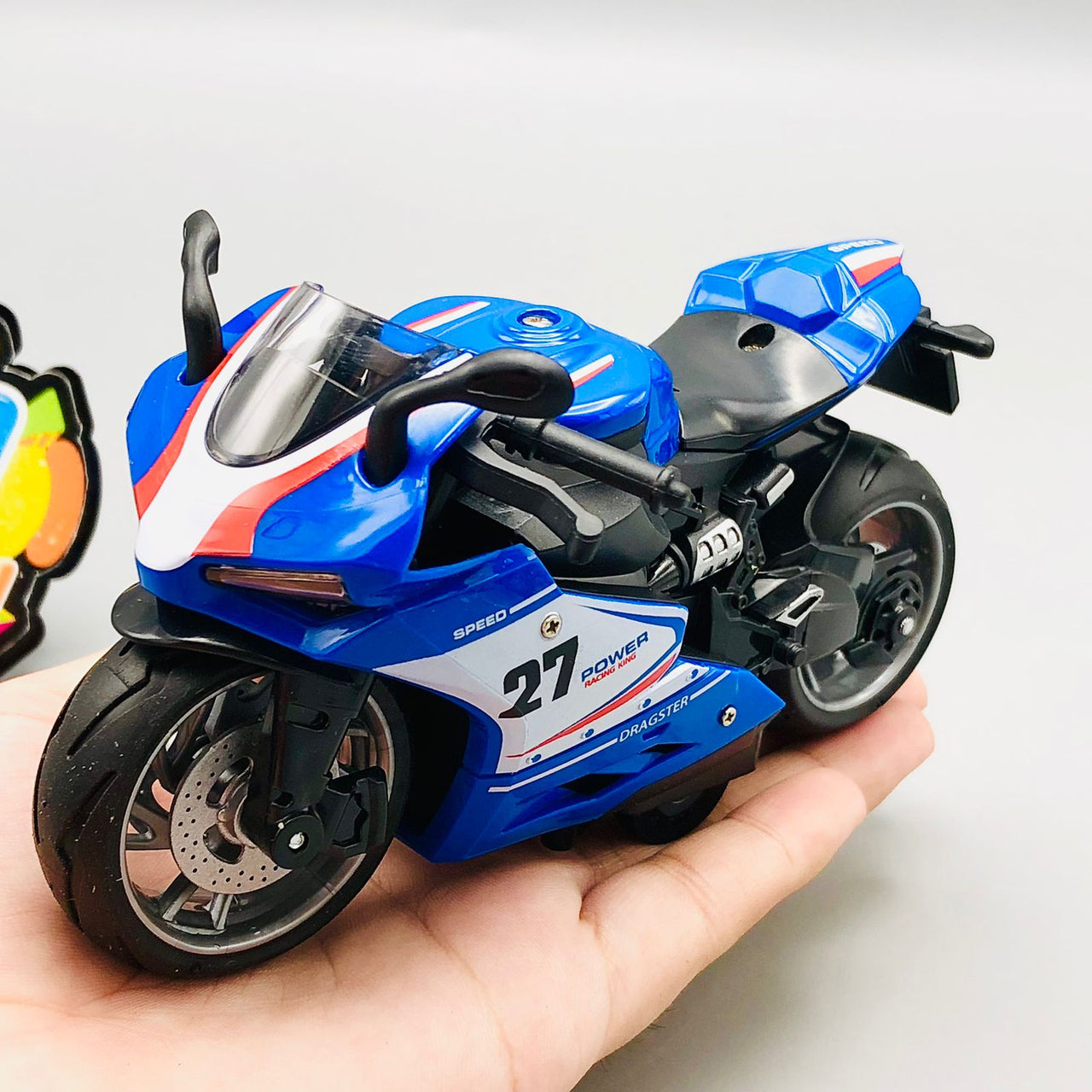 1:12 Diecast Pullback High Speed Model Bike - 1Pc