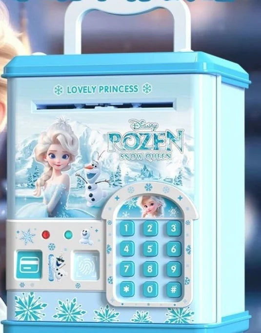 Frozen Fingerprint & Swipe Card Unlock Piggy Bank