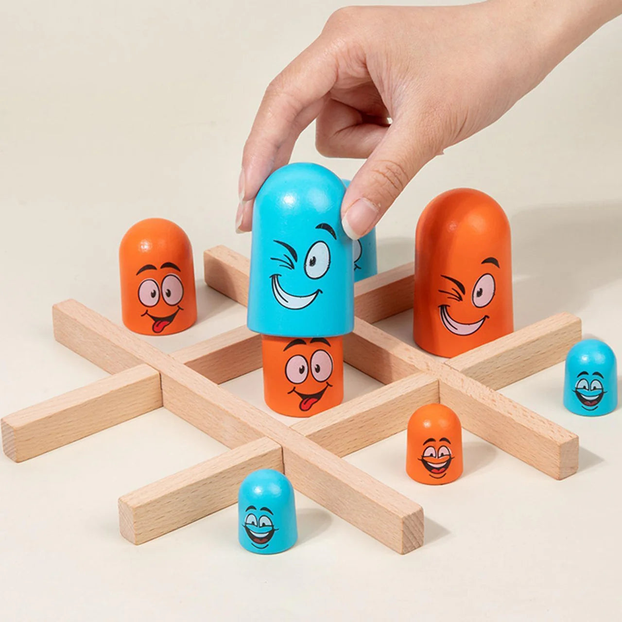 Wooden Emoji Tache Board Game