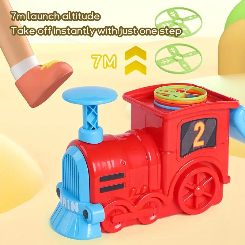 Manual Flying Saucer Train Toy