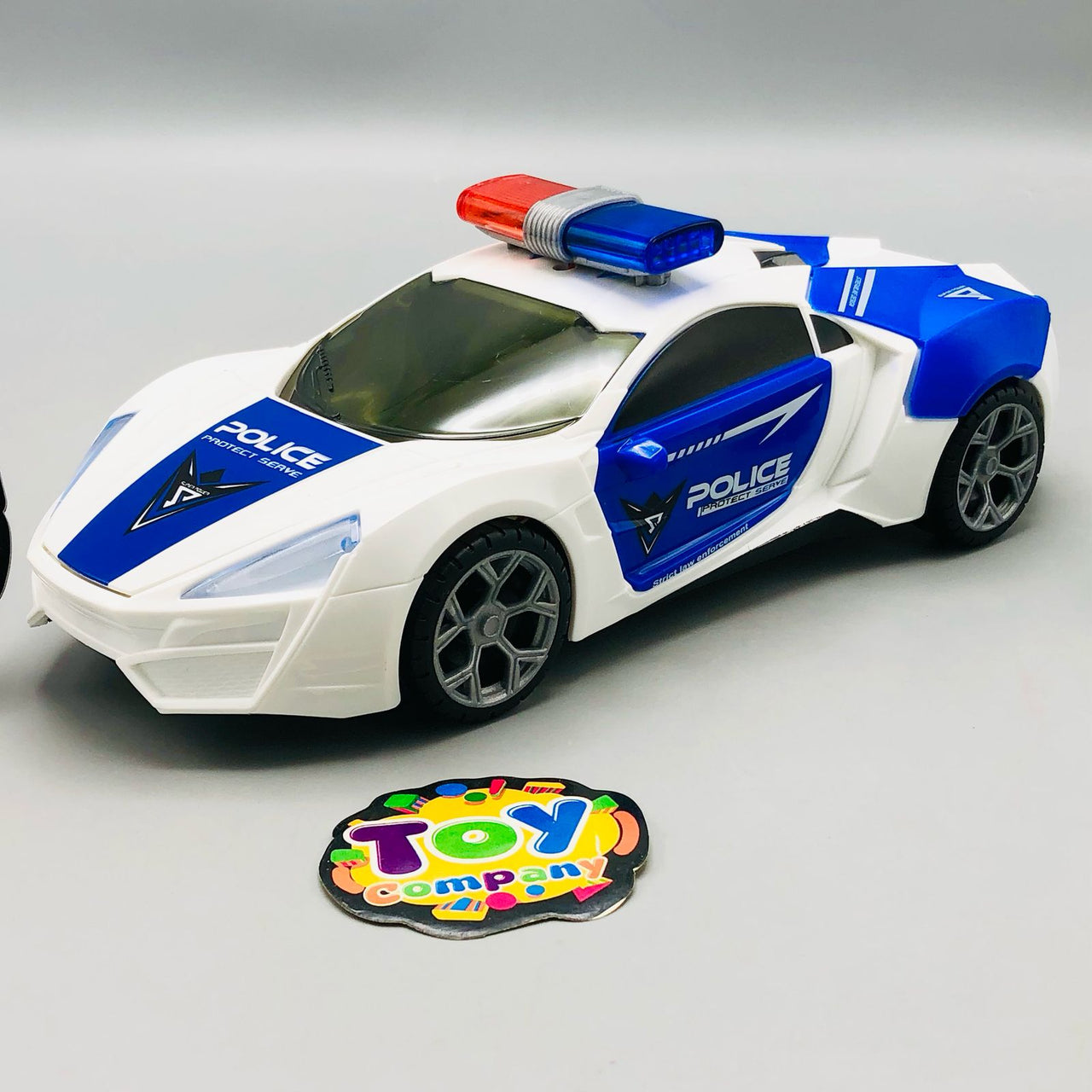 Electronic Musical Police Car With Openable Doors