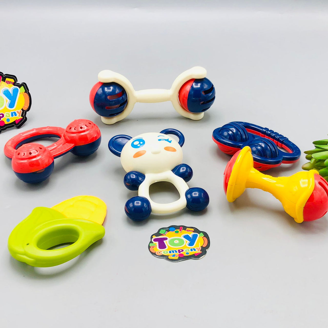 6Pcs Funny Baby Teether & Rattle Set