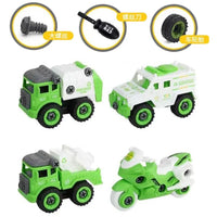 Thumbnail for DIY 4Pcs City Sanitation Screw Vehicle