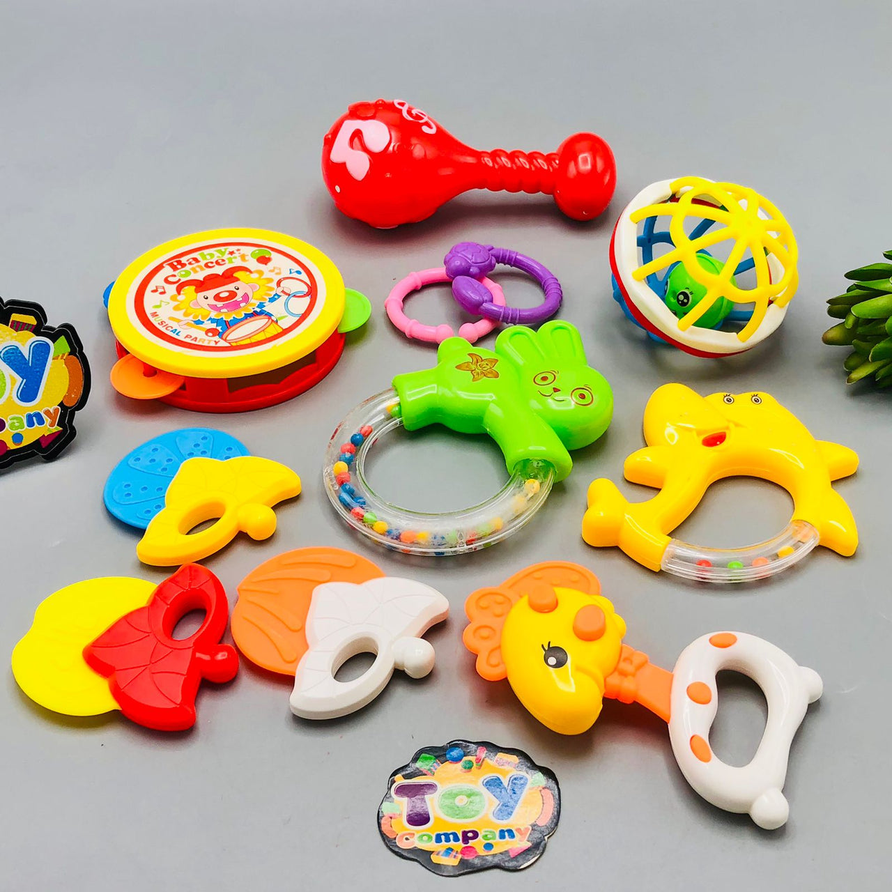 11Pcs Premium Baby Concert Rattles & Teether Set