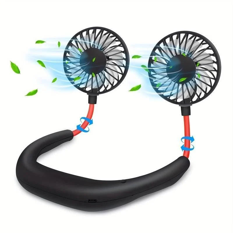 Wearable Sports Neck Fan With Rechargeable Battery
