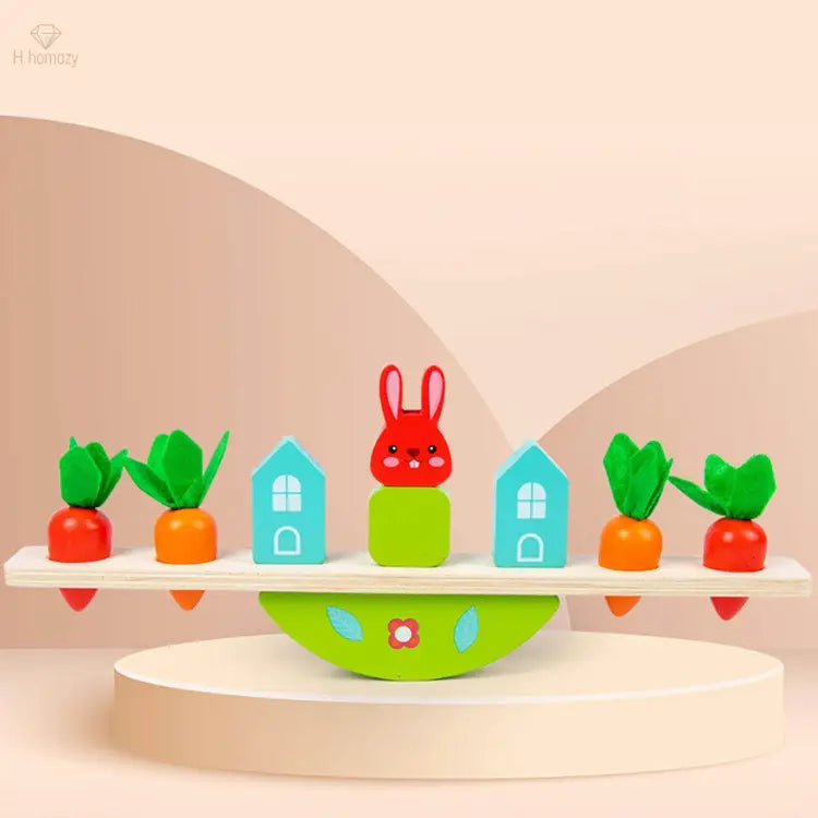 Wooden Montessori Rabbit Balance Toy