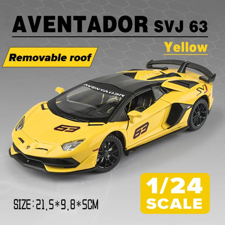 1:24 Diecast Lamborghini Aventador SVJ 63