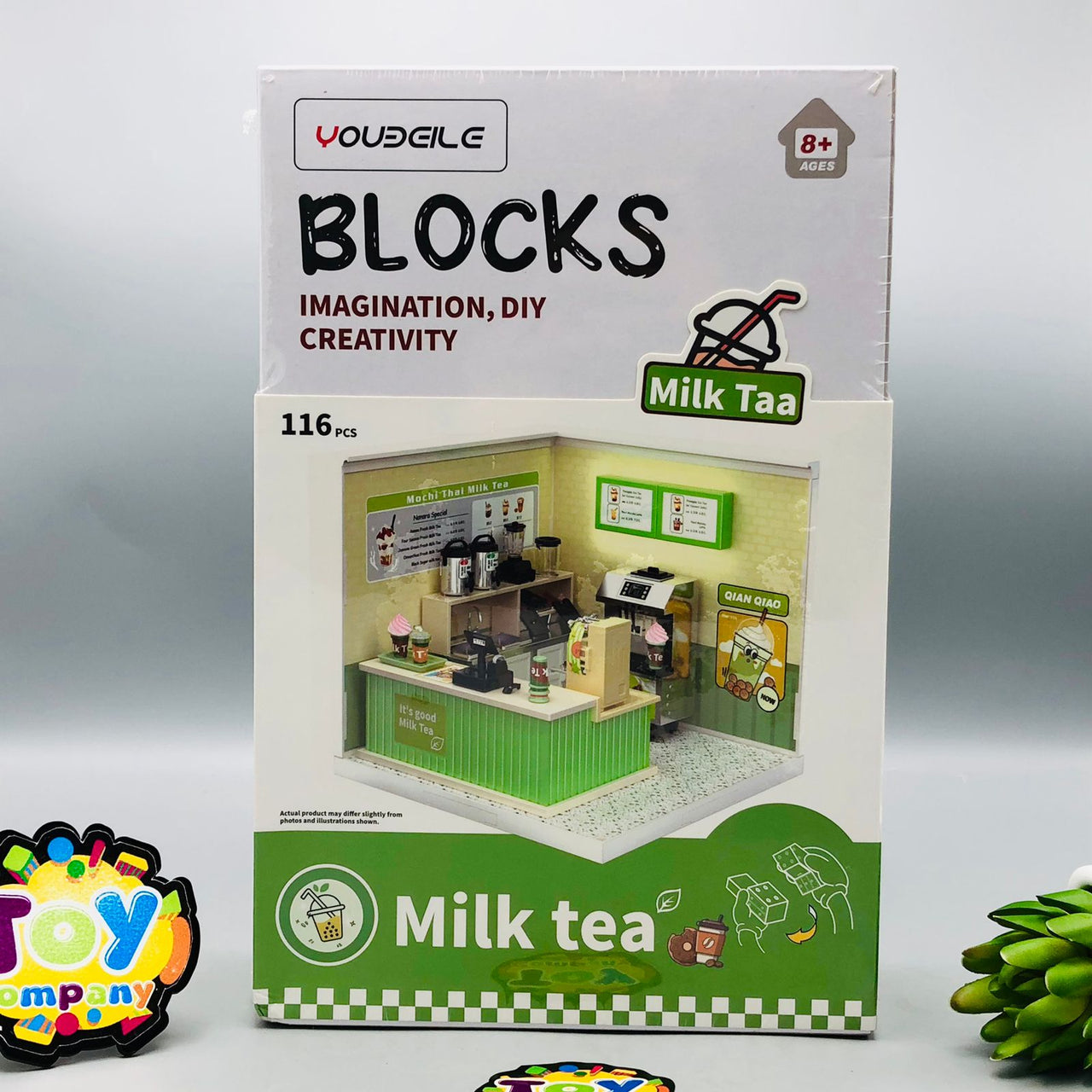 116Pcs DIY Miniature Milk Tea Shop For Kids