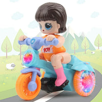 Thumbnail for Electric Girl Riding Stunt Tricycle With Light & Music