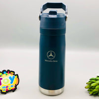 Thumbnail for 650ml Stainless Steel Mercedes Logo Water Bottle - Blue