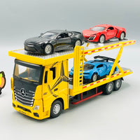 Thumbnail for 1:24 Diecast Metal Double Deck Vehicles Carrying Truck