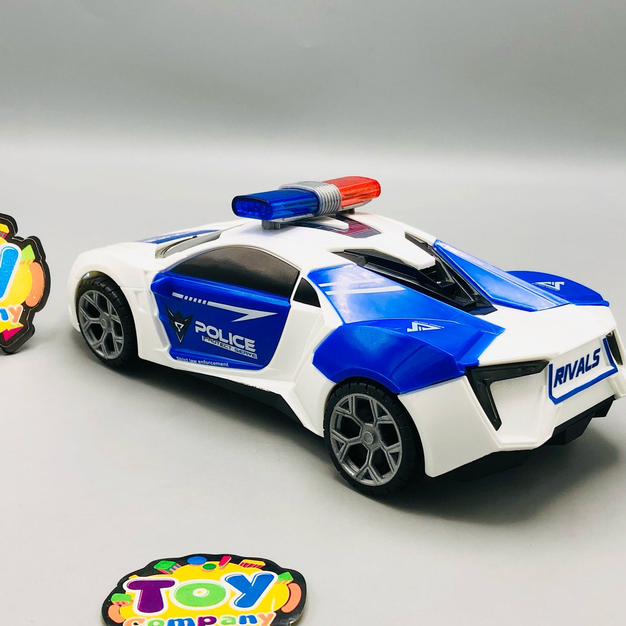 Electronic Musical Police Car With Openable Doors