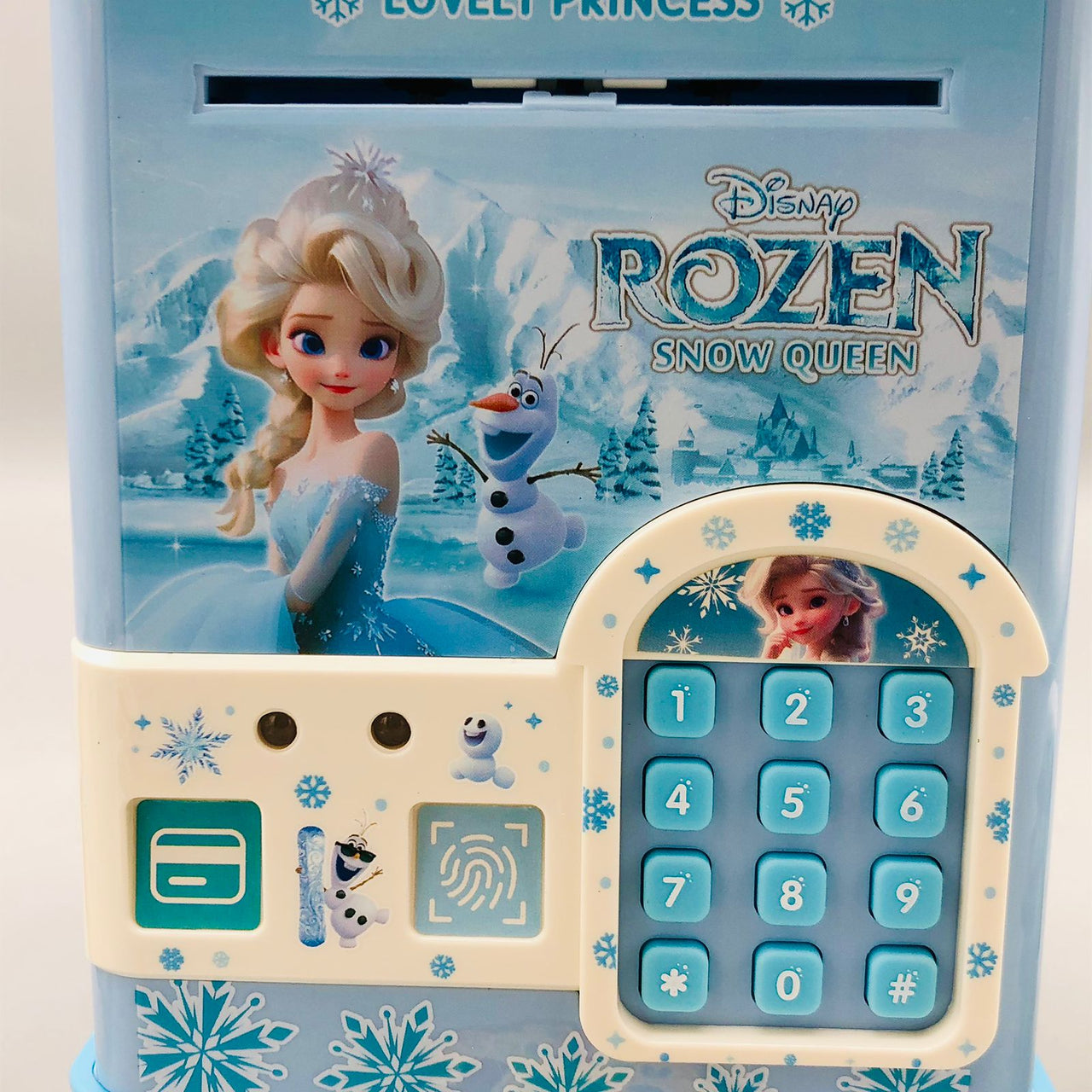 Frozen Fingerprint & Swipe Card Unlock Piggy Bank