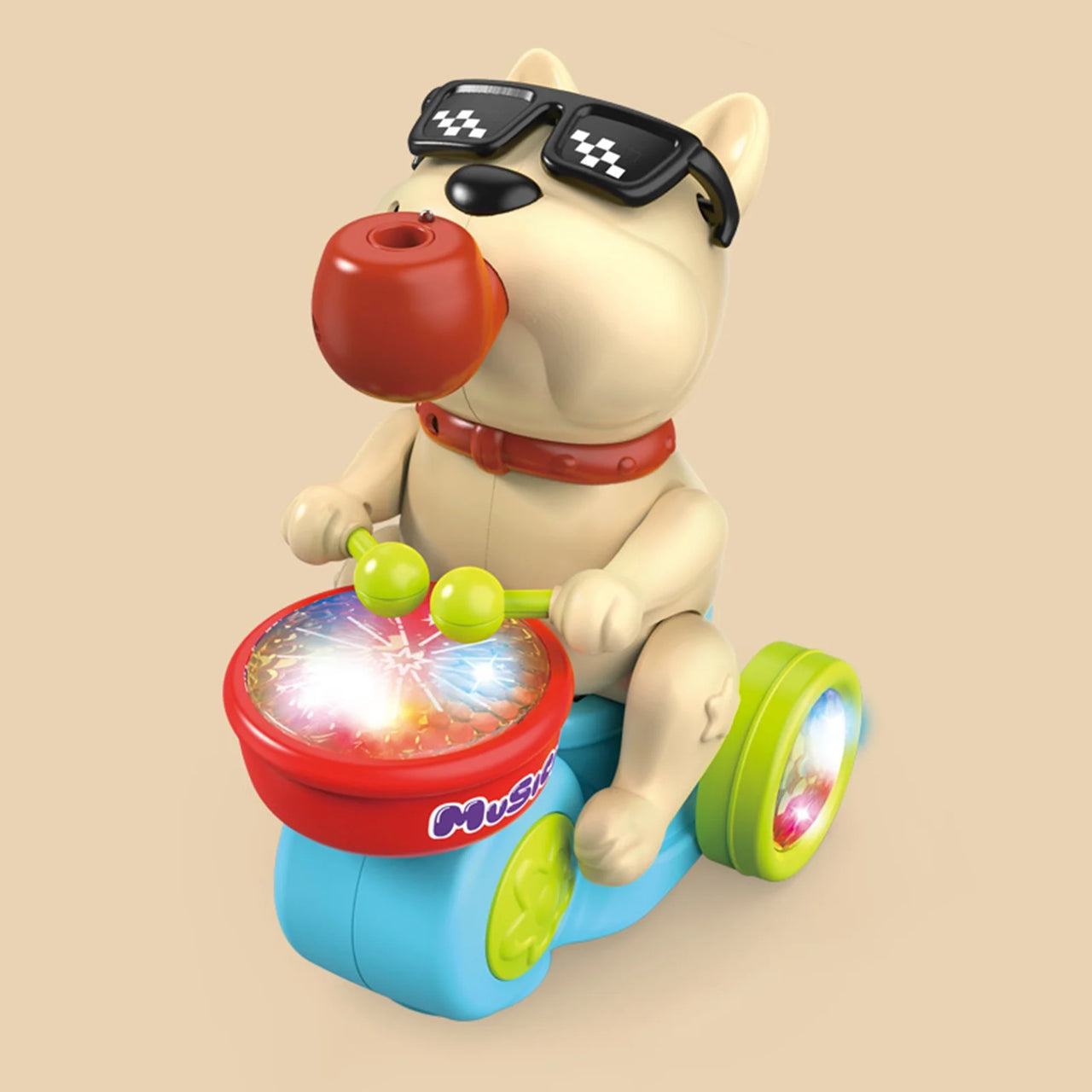 Cute Musician Puppy With Spray & Light