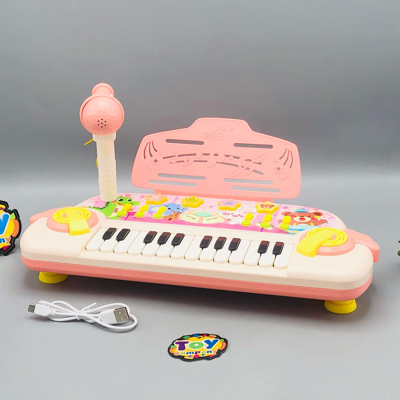 Electronic Animal Musical Piano With Microphone