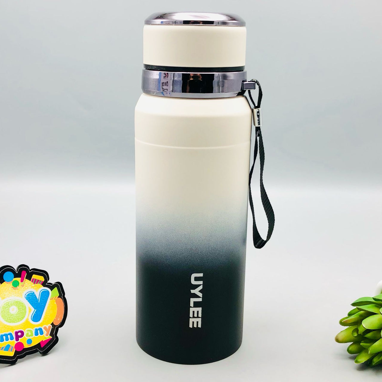 800ml Stainless Steel Unique Water Bottle - Black