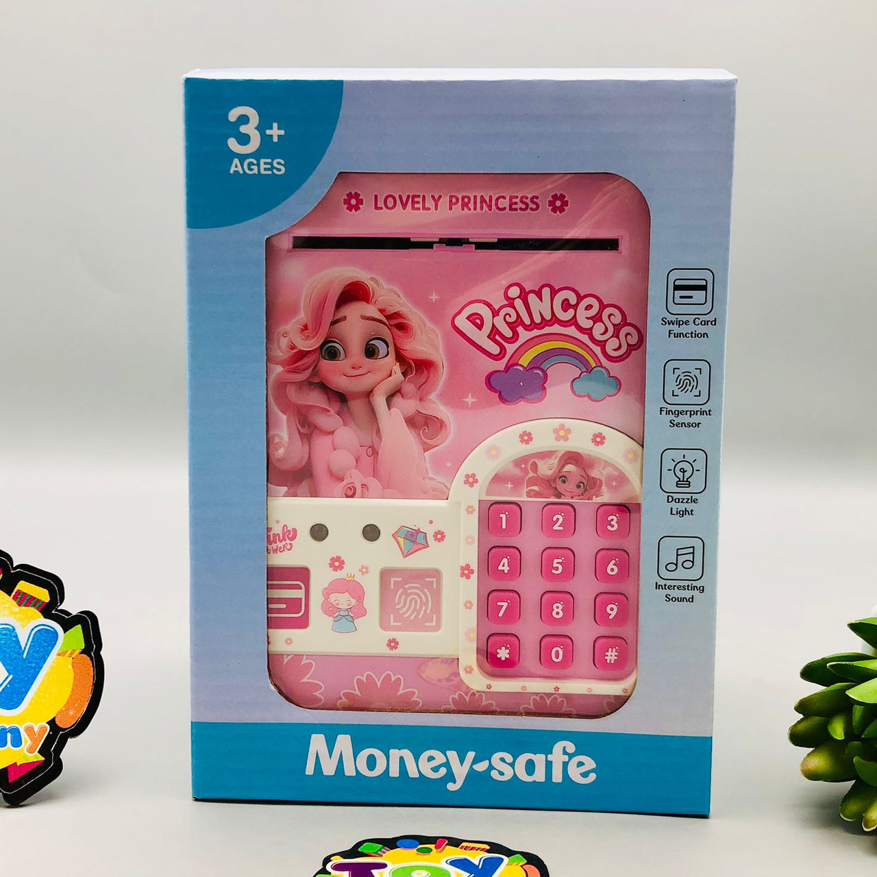 Princess Fingerprint & Swipe Card Unlock Piggy Bank