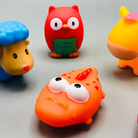 Thumbnail for 6Pcs Vinyl Animal Baby Bath Toys