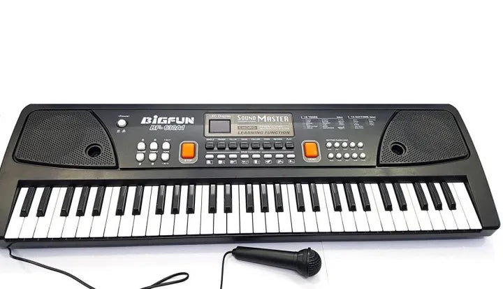 BigFun 61 Keys Electronic Keyboard Piano With Microphone