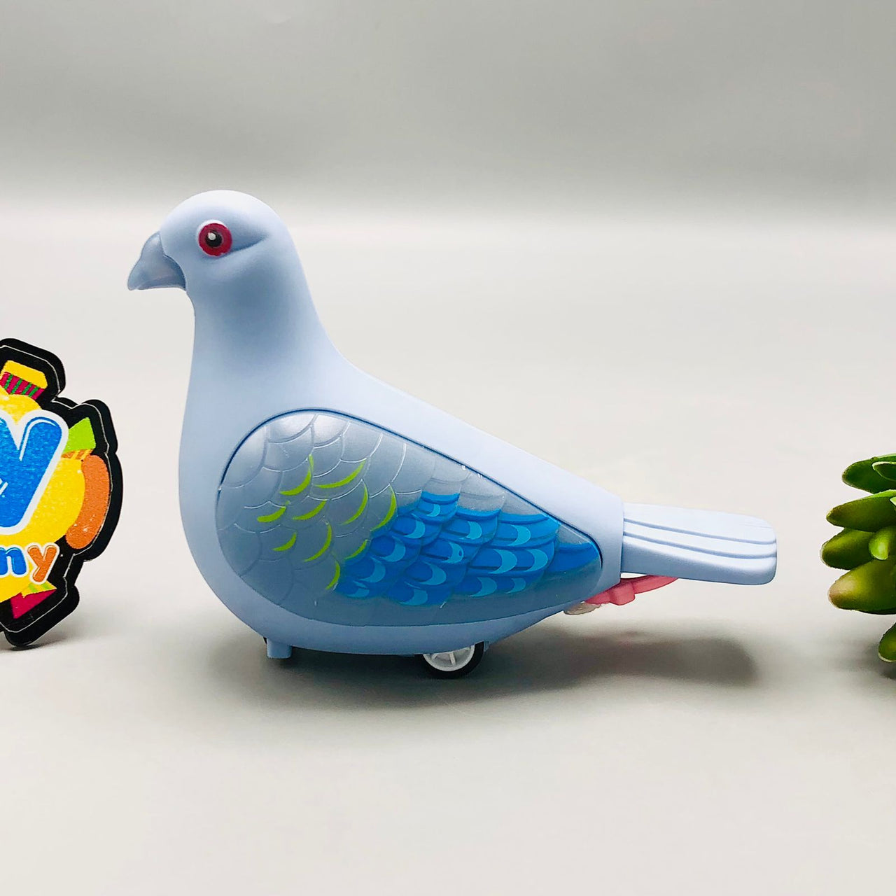 Pull Along Luminous Pigeon Toy - 1Pc