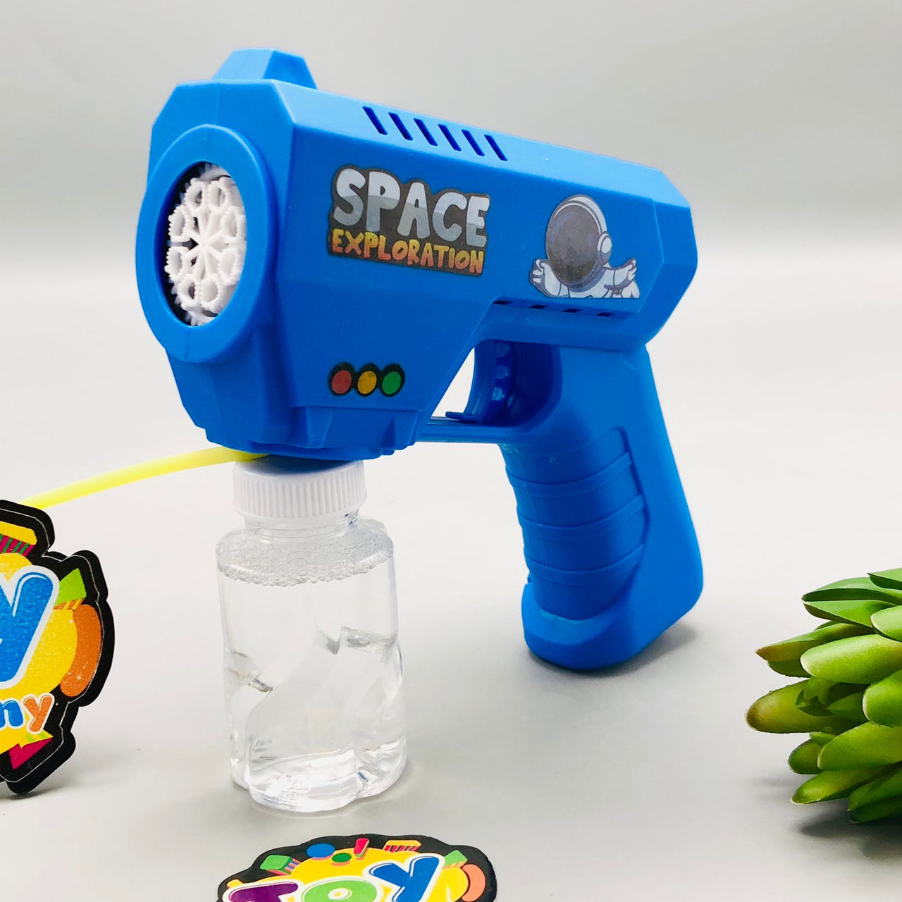 8 Holes Mini Space Exploration Colorful Bubble Gun