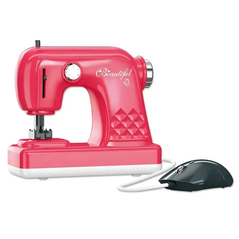 Kids Pretend Play Mini Sewing Machine Toy With Light & Sound