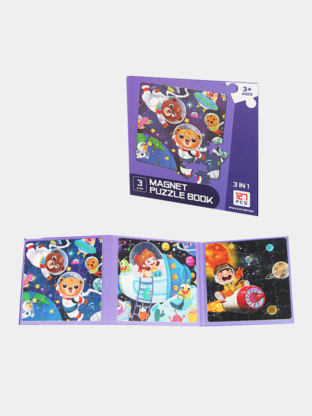 3in1 Magnetic Puzzle Book - Assortment