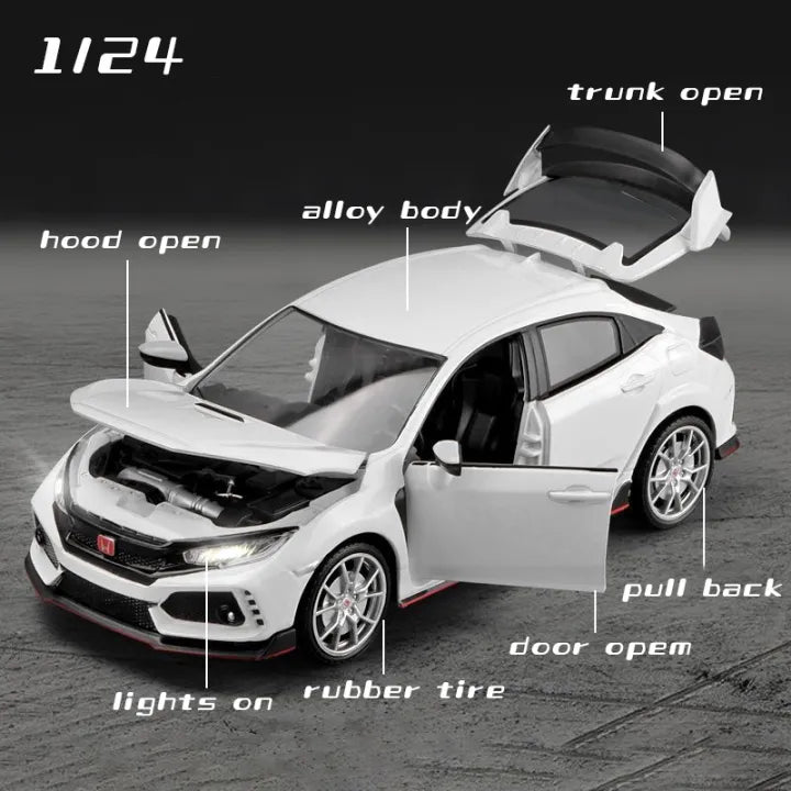 1:24 Diecast Honda Civic Type-R Model Car