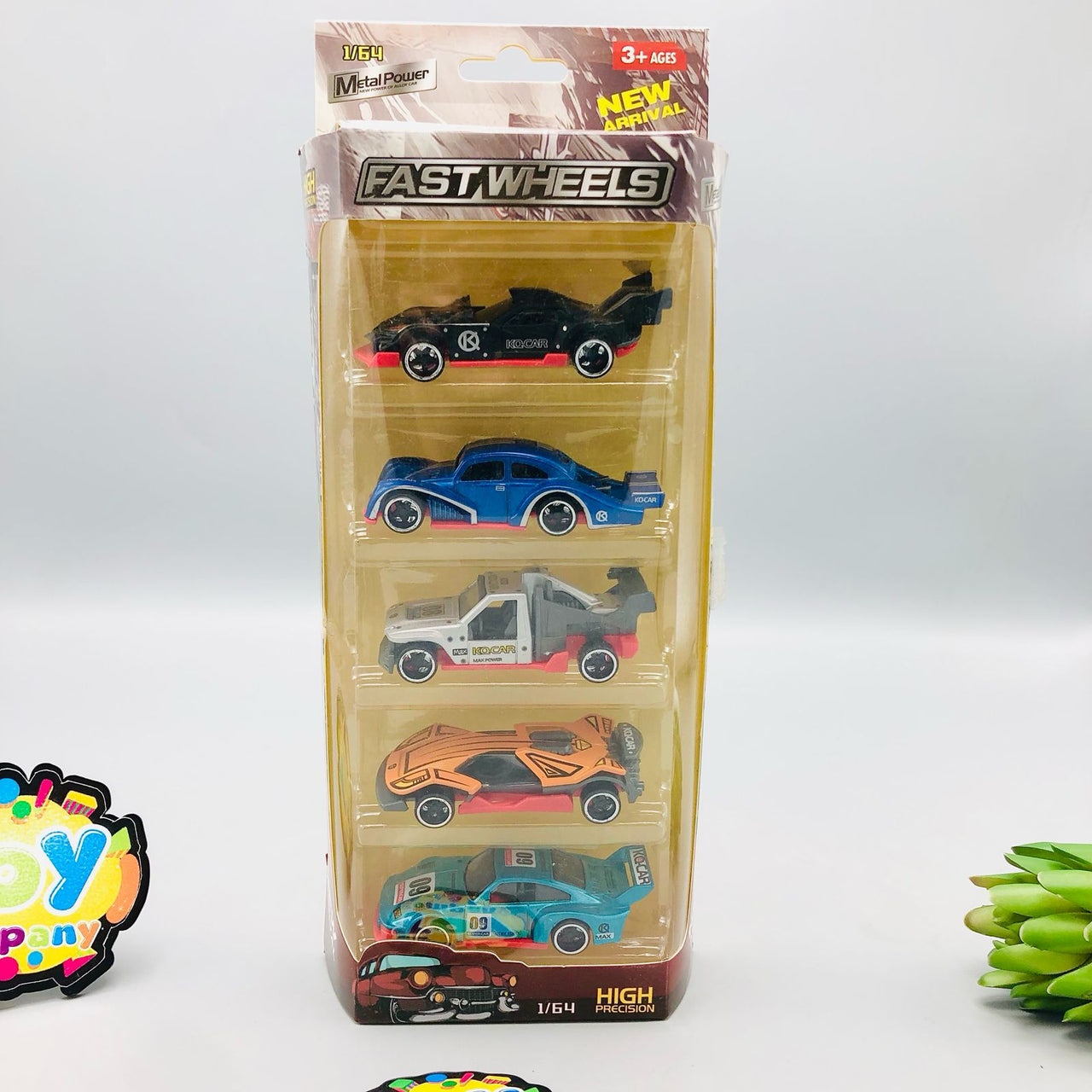 1:64 Diecast Fast Wheels Sports Cars Set - 5Pcs