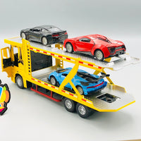 Thumbnail for 1:24 Diecast Metal Double Deck Vehicles Carrying Truck