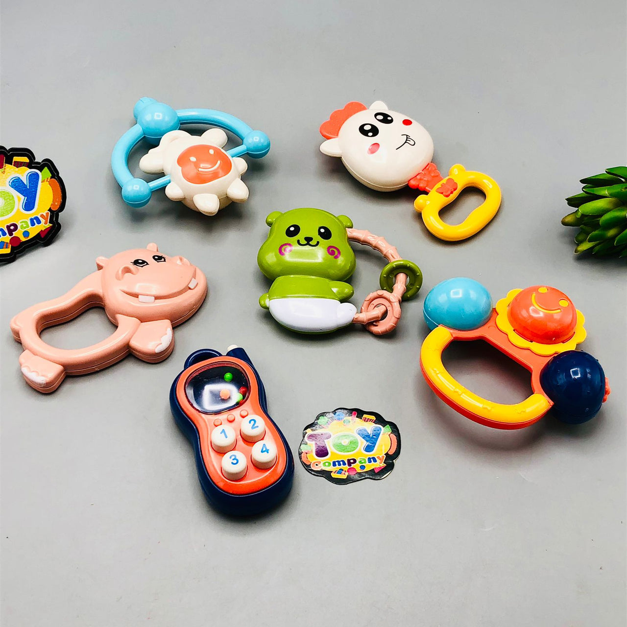 6Pcs Baby Teether & Rattle Set