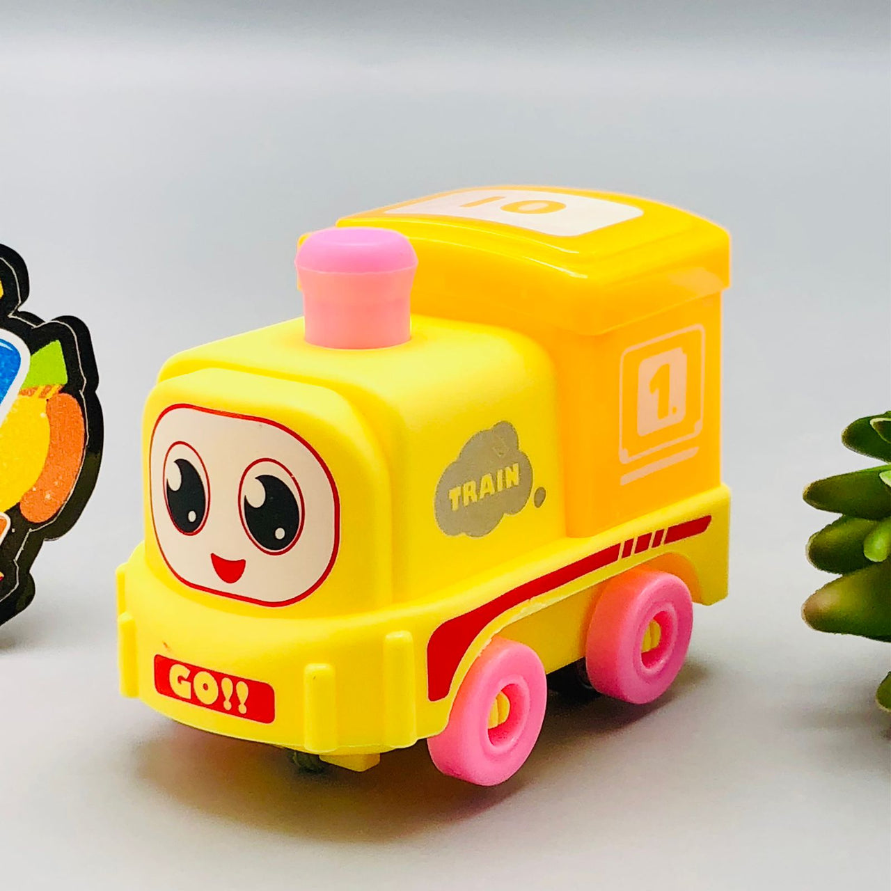 Pullback Mini Light-up Train Toy - 1Pc