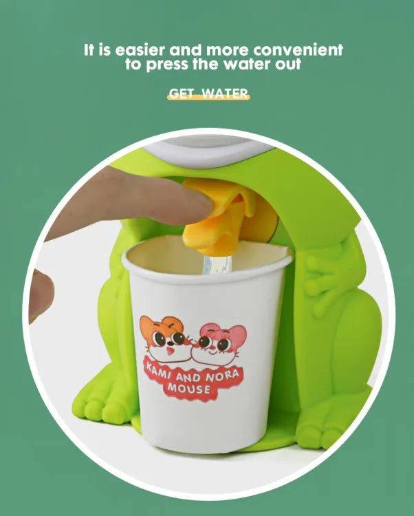 Mini Frog Water Dispenser With Disposable Glass