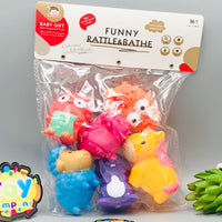 Thumbnail for 6Pcs Vinyl Animal Baby Bath Toys