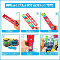 Thumbnail for 60Pcs Electric Domino Mini Train With Light & Sound