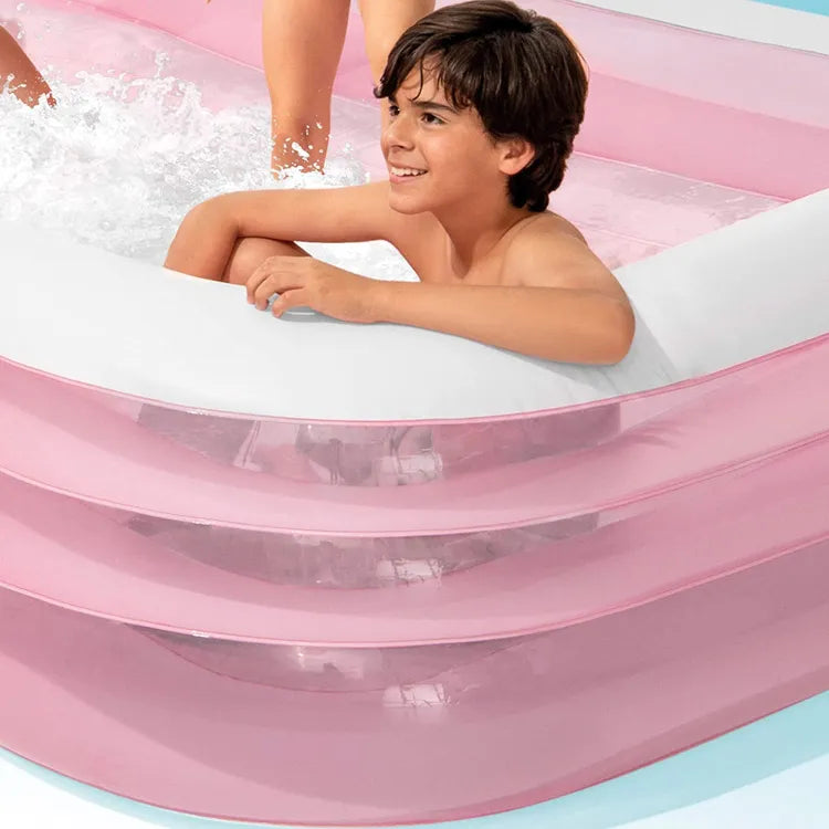 INTEX Rectangular Family Pink Swimming Pool 120"x72"x22"