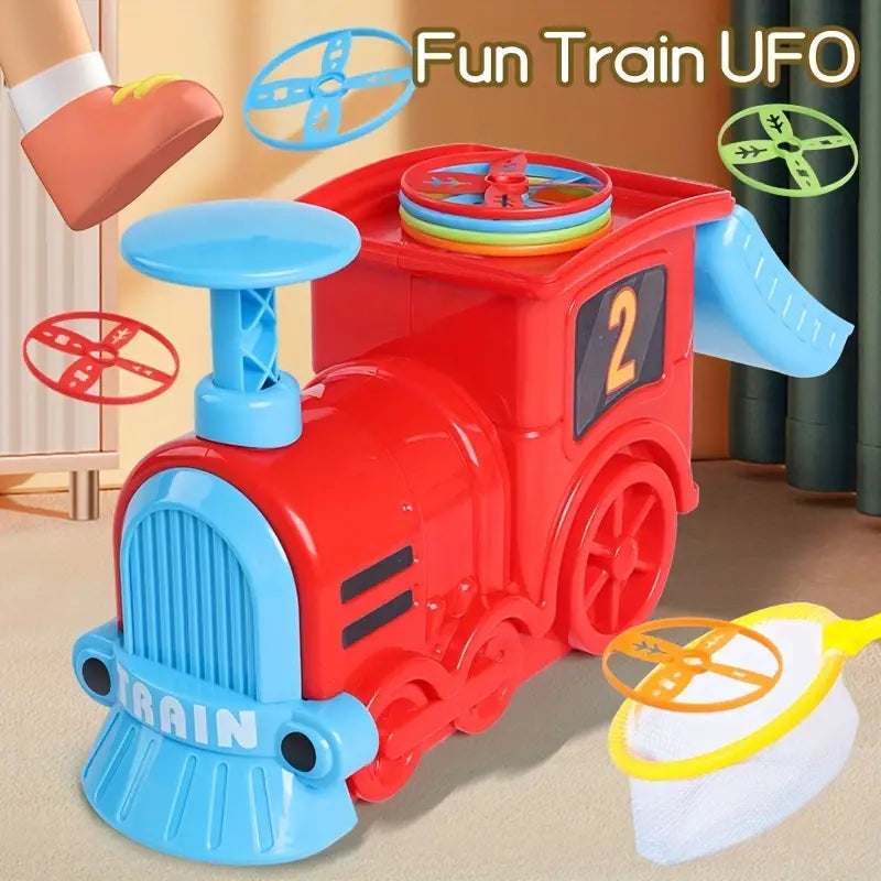 Manual Flying Saucer Train Toy