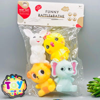 Thumbnail for 4Pcs Vinyl Animal Baby Bath Toys