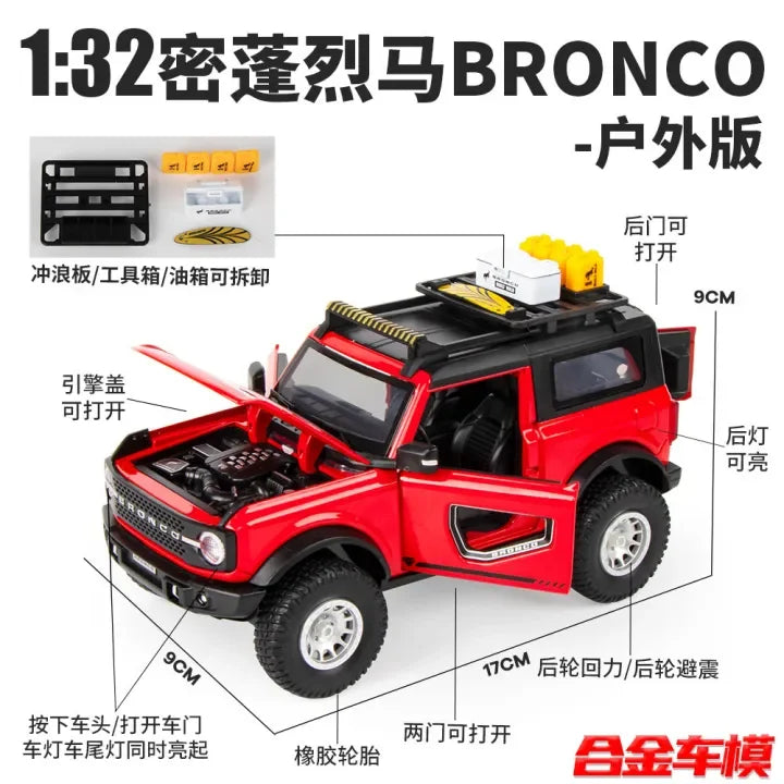 1:32 Diecast Ford Bronco Lima Model With Miniature