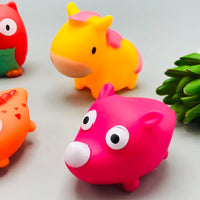 Thumbnail for 6Pcs Vinyl Animal Baby Bath Toys