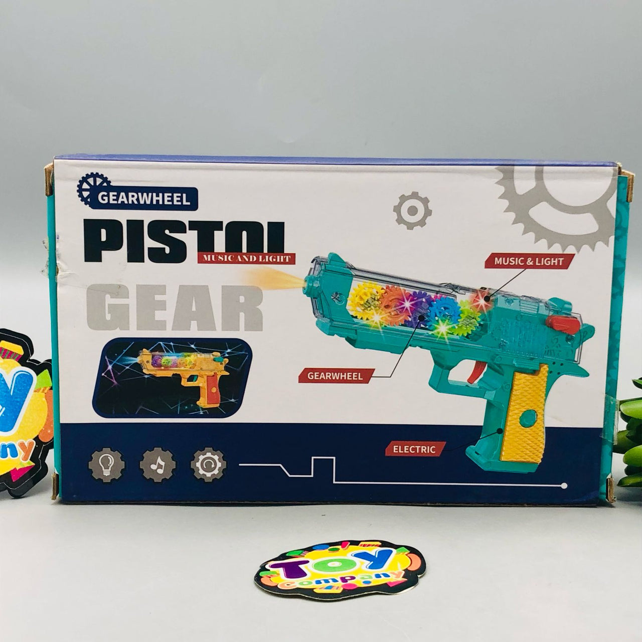 Transparent Gear Pistol With Light & Sound