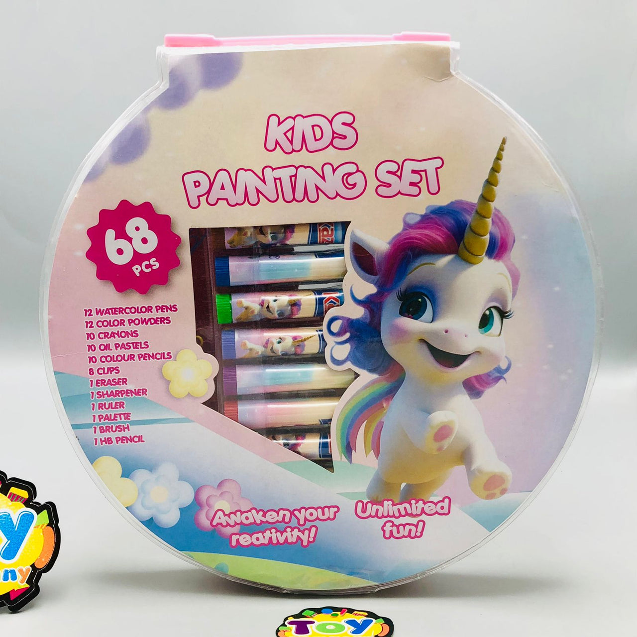 68Pcs Premium Unicorn Rounded Kids Painting Set