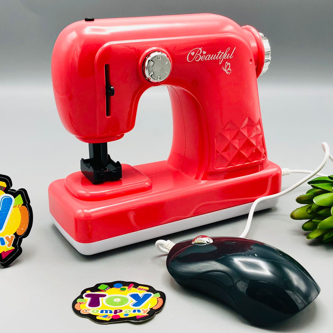 Kids Pretend Play Mini Sewing Machine Toy With Light & Sound